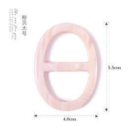 Prettystern Natural Shell Mother of Pearl Scarf Ring Cloth Ring -