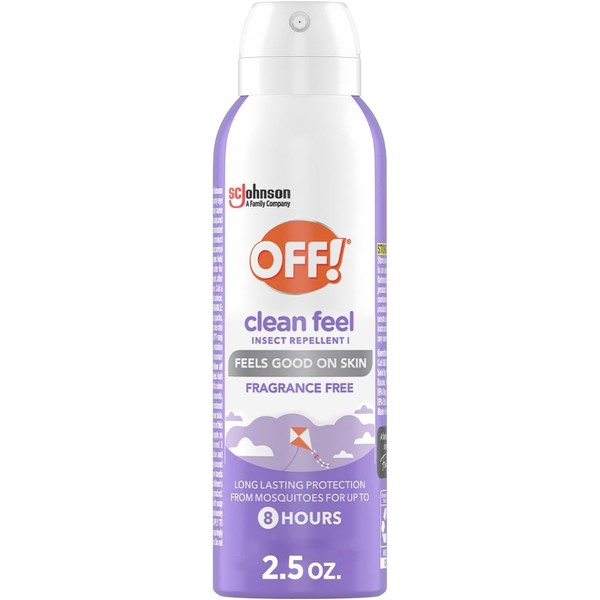 OFF! Clean Feel Travel Size Insect Repellent Aerosol, Fragrance-Free Bug