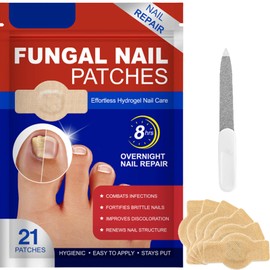 21pcs Fungal Nail Patches | Nail Repair For Damaged Nails Care | Extra Strong 8-Hour Repair Pads For Toenail Fungus