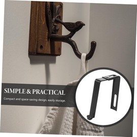 Mobestech 4pcs Adjustable Over The Door Hooks Punch Multi Function Hangers for Cubicles Mirrors Space Saving Design Easy Installation Versatile Storage