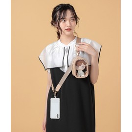 AppelToi Shoulder Pouch Included, Smartphone Shoulder Belt, Sewn Pouch, Sewn Bag, Stuffed Toy, Storage, Ota Activity, Pushing Activity, Synthetic Leather, Clear Pouch, Pouch, beige