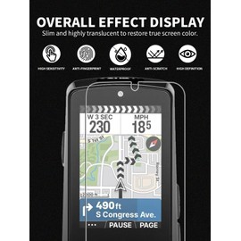 yystao 3-Pack TPU Screen Protector for Wahoo ELEMNT BOLT V3 GPS Bike Computer | Shockproof, Scratch-Resistant & Anti-Fingerprint Film