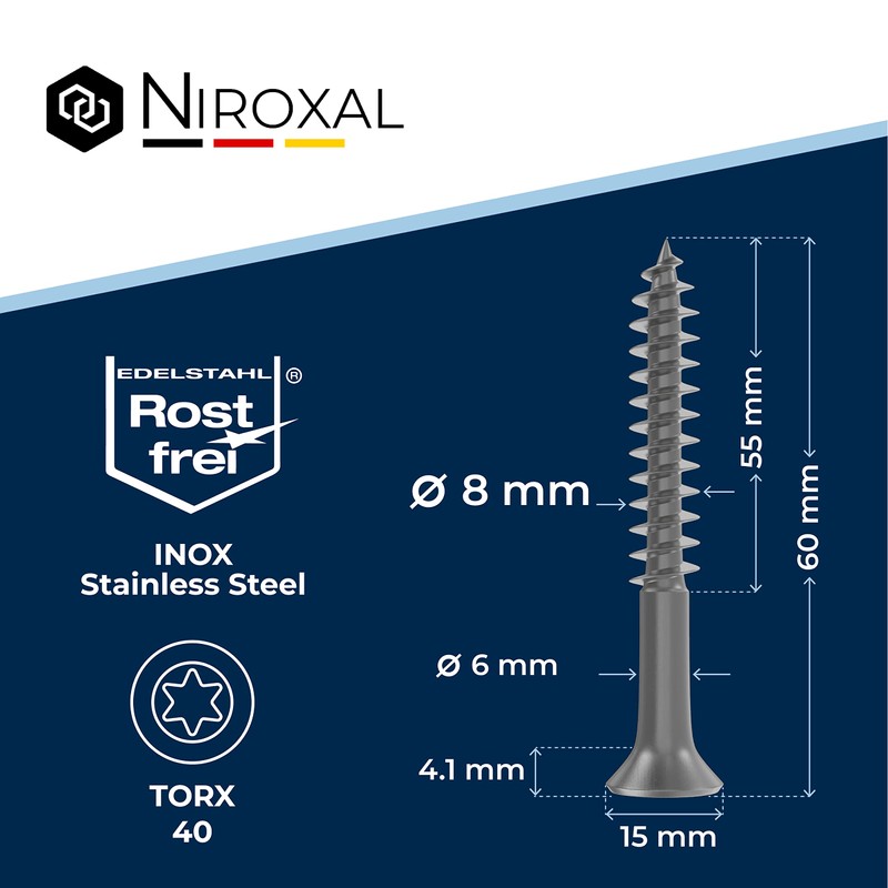 TORX Countersunk Screw Stainless Steel