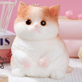Large Taba Squishy Cat Squishy Dog Handmade Cute Cat DIY Squeeze Toy, Hyperreal Kawaii Cat Simulation Lovely Toy, Squeeze Autism Toys Stress Relidf toy, Silicone Pinch Cat:_A Ragdoll Cat