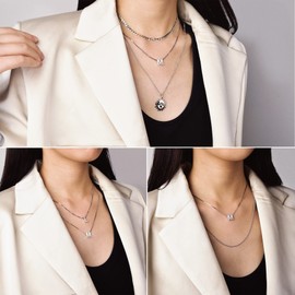 Candyfancy - Letter Chain - Letter Chain with Letter Pendant Silver Necklace Pendant Initials Silver Chain Women's 925 A-Z, Sterling Silver, No Gemstone