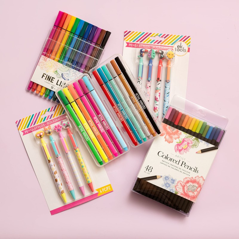 American Crafts 357973 Fine Felt Tip MRKRS BRIGHTS, One Size