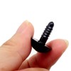 ARTCXC 50Pcs 15mm Black Solid Plastic Safety Eyes Craft Eyes