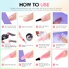 PEACECOLOR 50Pcs Poly Nail Gel Kit with U V Light