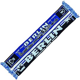 Generisch Berlin Skyline Football Scarf (Knitted Scarf), Blue, White, Black