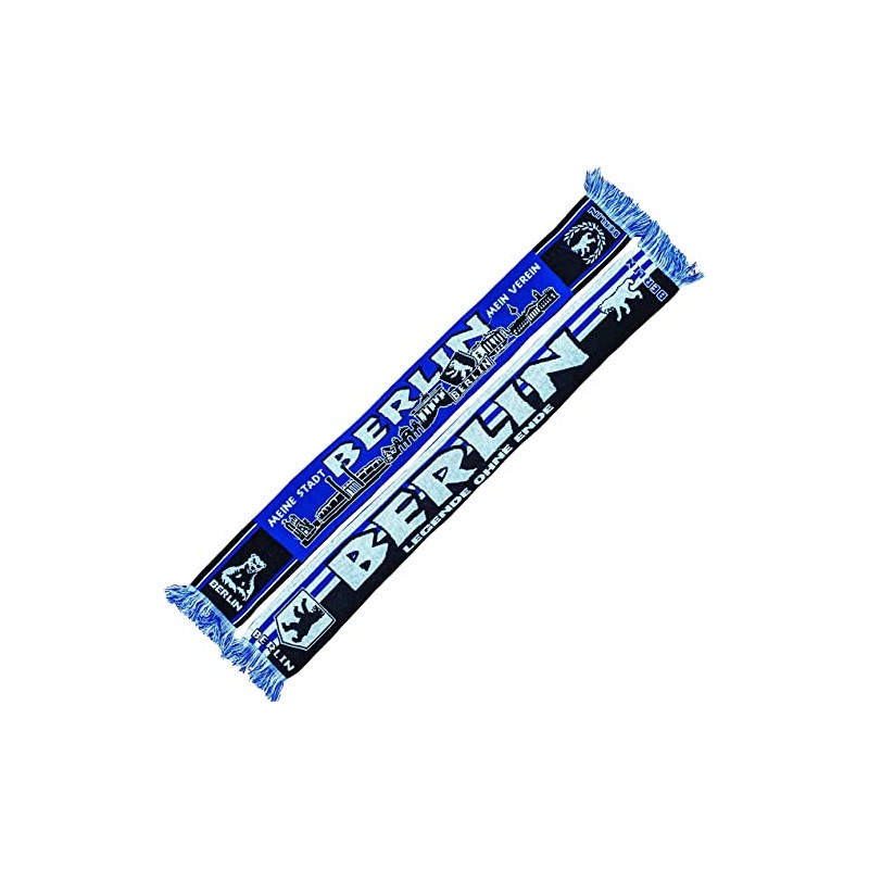 Generisch Berlin Skyline Football Scarf (Knitted Scarf), Blue, White, Black