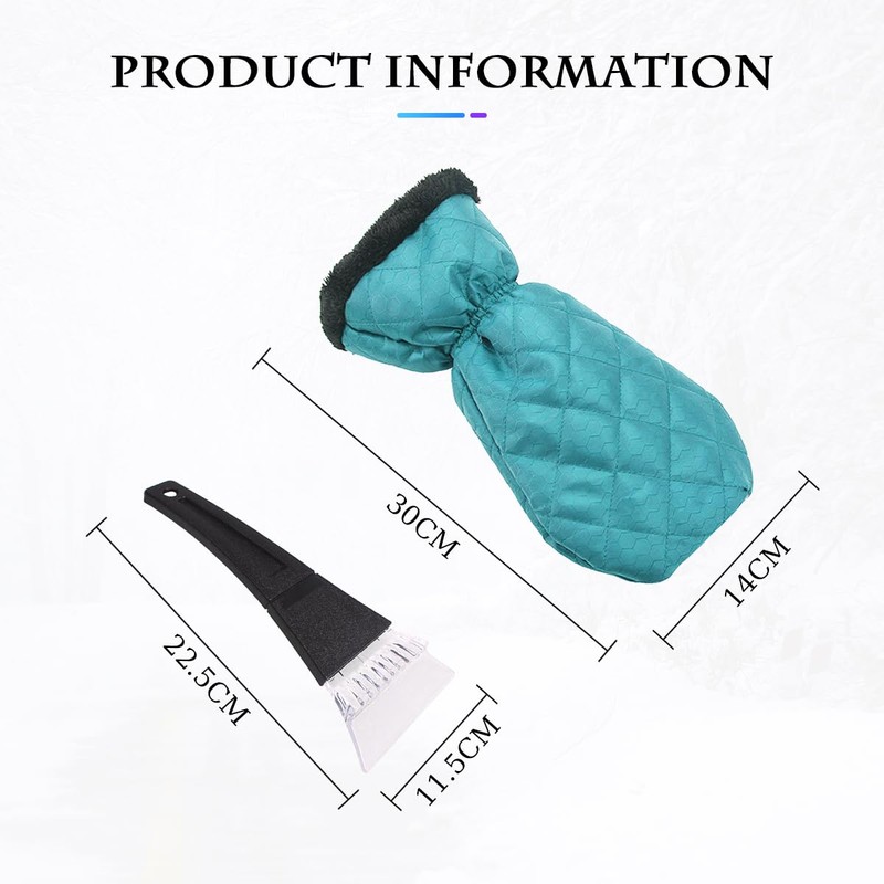 CGEAMDY Ice Scraper with Glove, Car Windscreen Scraper with Glove,