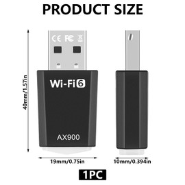 Wifi Dongle, WiFi 6 AX900 USB Wifi Adapter Dual Band USB Adapter Mini Wireless Network MU-MIMO Internet Dongle 5GHz 600Mbps & 2.4G 286Mbps Compatible with Windows 11/10/7 PC Desktop Laptop