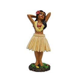 KC Hawaii Hula Girl Posing Mini Dashboard Doll 4.4 inches