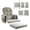 HOMBYS Glider Rocker Replacement Cushions 5 PCS with Storage Side