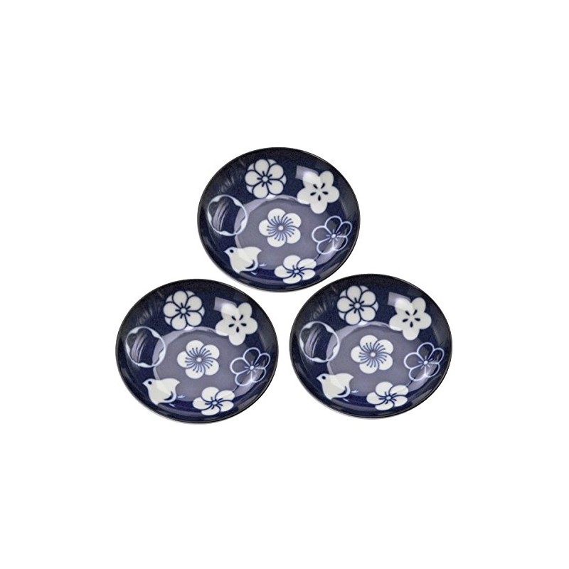 Mino Ware 138769 (3) Small Plate, Set of 3, Plum