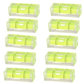 Zwenjuan Bubble Small Leve, Pack of 10 Mini Spirit Level, Bubble Small Level Instrument Balance Bubble Small Level, Spirit Level, Mini Bubble Spirit Level (15 x 15 x 40 mm)