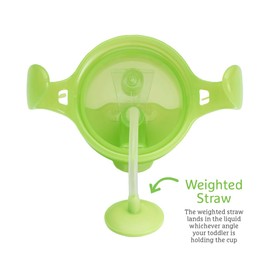 Munchkin Click Lock Tip & Sip Straw Cup Set, Baby Toddler Sippy Cups with Straw, BPA Free Leakproof Cup Dishwasher Safe Baby Cup Weighted Straw Childrens Baby Bottles -7oz/207ml, 2 pack, Green, Green