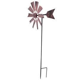 YARNOW Windmill Stake Metal Wind Power Outdoor Metal Decoration Garden Stake Windmill Lawn Ornament Lawn Garden Outdoor Art Decor