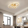 TEMINBU Modern LED Ceiling Light, Gold 4 Rings Flush Mount