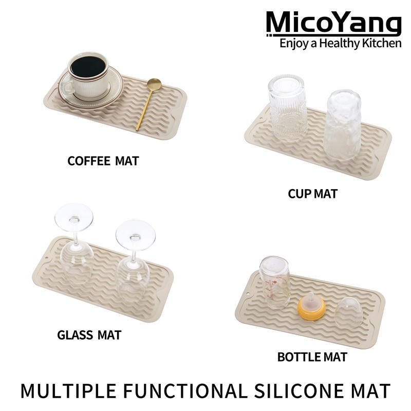 MicoYang Silicone Dish Drying Mat for Multiple Usage,Easy clean,Eco-friendly,Heat-resistant Silicone