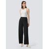 AFITNE Womens Wide Leg Work Pants High Waisted Pull On