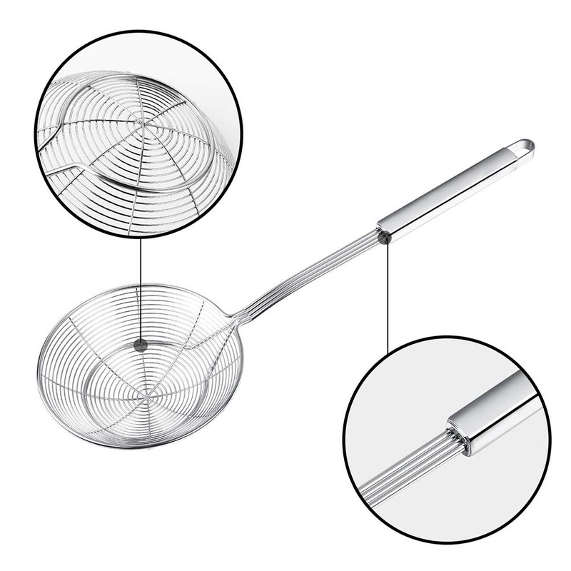 Spider Strainer Skimmer, Swify Stainless Steel Asian Strainer Ladle Frying