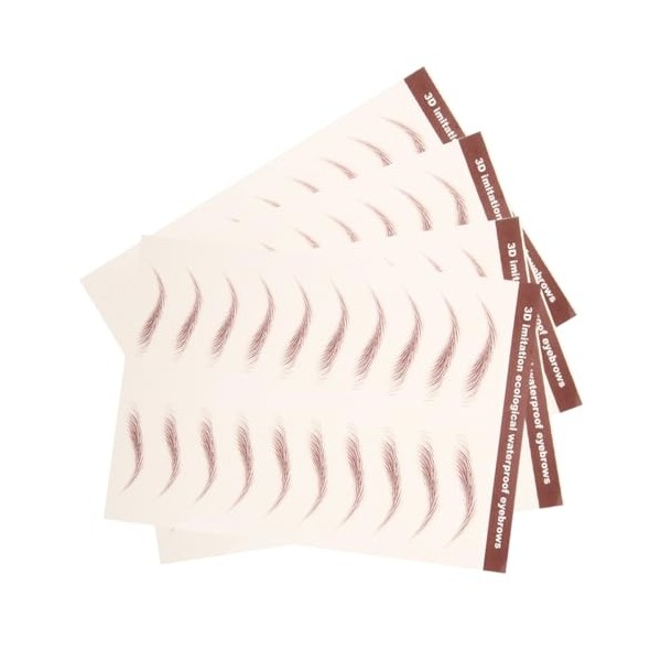 Didiseaon 4sheets Realistic Eyebrow Stickers for Natural-looking Brows Long-lasting Hair-like