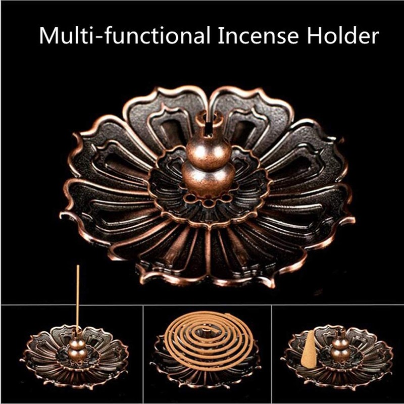 ANCLLO 3 in 1 Lotus Stick Incense Burner and Cone