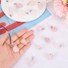 UNICRAFTALE 24pcs Natural Rose Quartz Pendants Gemstone Charms Stone Pendants