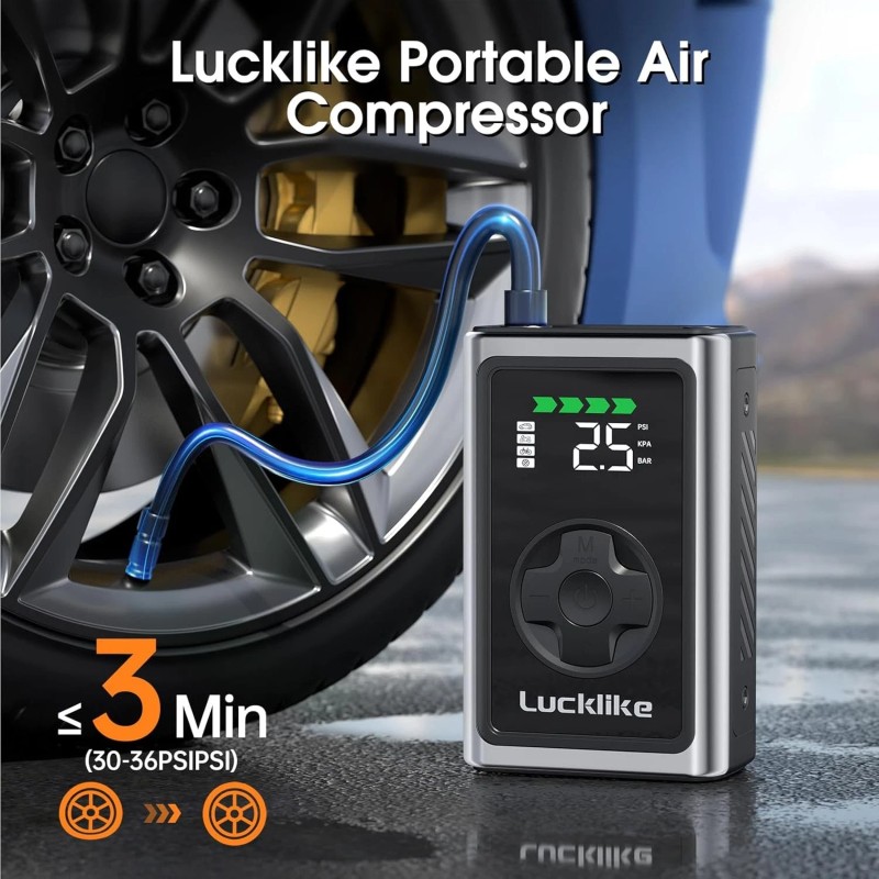 Lucklike Tire Inflator Portable Air Compressor,150