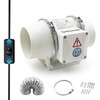 Qofioeuo 4 Inch Inline Duct Fan, 220m³, with 5ft Duct