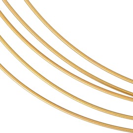BENECREAT 18 Gauge Gold Anodized Titanium Wire, 6.56 Feet Round Titanium Steel Crafting Wire for Jewelry Findings Making