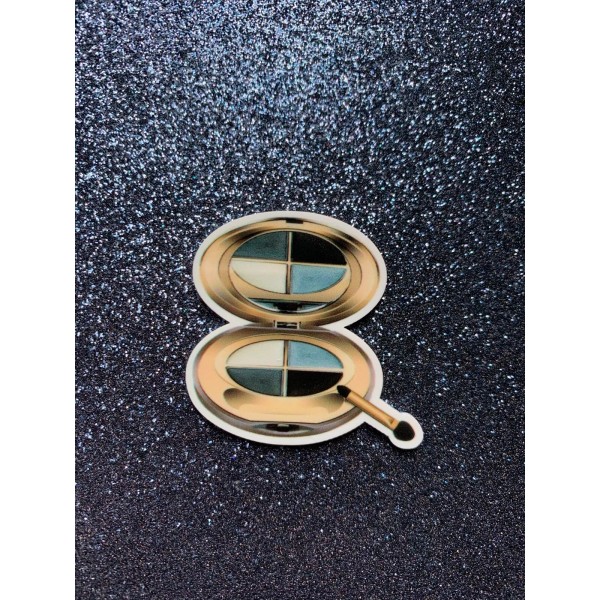 5pc. Eyeshadow Resin Planar Flatback, Makeup Cabochon, Bow Center
