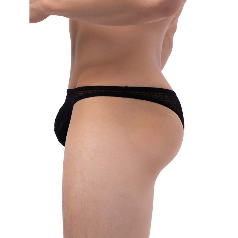 IKINGSKY Men's Cheeky Briefs See Through Bugle Bikini Underwear Lace