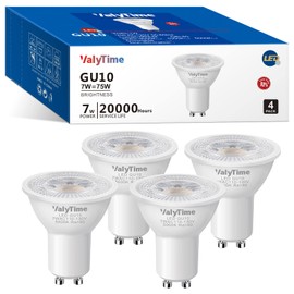 Valytime Bombillas Led Gu10 De 7 W (Equivalente A 50 W -60 W-75 W) Bombilla De Repuesto Halógena Con Forma De Gu10 38° 120 V 650 Lm No Regulable Para Iluminación De Pista Empotrada En Interiores, Día