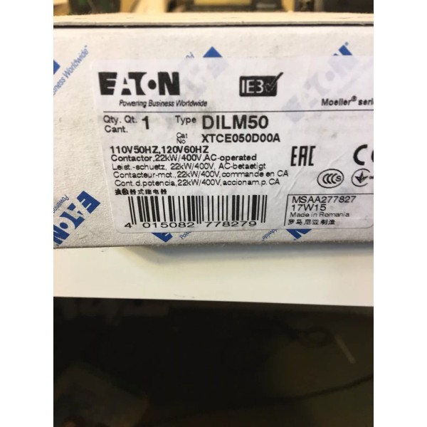 Cutler-Hammer XTCE050D00A. 110-120V. CUTLER HAMMER DILM50-110-120 AC USA STOCK IN