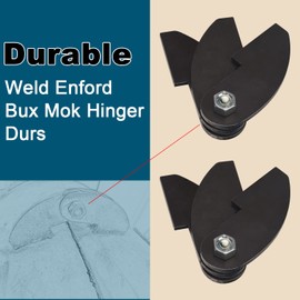 2 Pack Heavy Duty BBQ Smoker Hinge for BBQ Smoker Hinge Doors - Size: 8 X 2 1/4" DIY Parts Weld On Large 3/16 Plate Steel -Weld on-Black