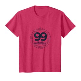 99 Years of Being Original Birthday Gift for Seniors T-Shirt, Youth, Red Heather