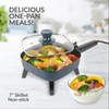7-Inch Electric Skillet with Nonstick Surface, Compact Portable Frying Pan