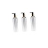 Beavorty 3pcs Refillable Pet Emulsion Bottle Press Pump Lightweight Leakproof