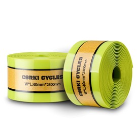 Corki Cycles Puncture Proof Bike Tire Liners Self-Adhesive 2-Pack - Heavy Duty Flat Protection for 12 14 16 18 20 24 26 27.5 29 & 700c Bicycle Tires and Tubes - Fits Width 2.125" to 2.4"