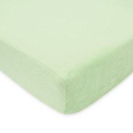 American Baby Company Heavenly Soft Chenille Fitted Crib Sheet for Standard Crib and Toddler Mattresses, Celery, for Boys and Girls
