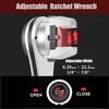 Adjustable Ratchet Wrench, TrumLandy Ratchet Wrench for 6-22mm Screws, High