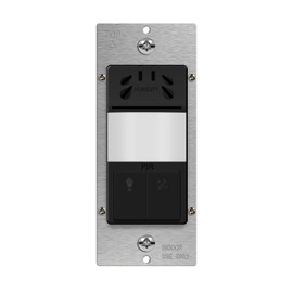 TOPGREENER Humidity Sensor Switch with PIR Lighting Motion Sensor, Neutral Wire Required, Air Moisture Detection for Ventilation Fan, Bathroom Fan Automated Control, UL Listed, TDHOS5-BK, Black