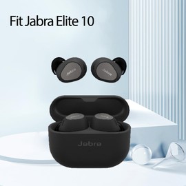 SEICHYGO Memory Foam Ear Tips with Dust Mesh Compatible with Jabra Elite 10 True Wireless Earbuds, Anti-Slip Replacement Ear Tip, No Silicone Eartips Pain & Nonallergic, 3Pairs (S/M/L, Black)