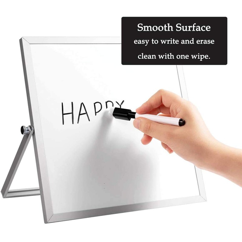 DOEWORKS Small Magnetic Whiteboard Desktop Whiteboard, Portable Drywipe Whiteboard Easel