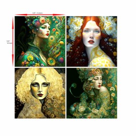 Surreal Women Rice Paper 29 x 29 cm (2 Sheets) - Decoupage Paper, 8 Designs for Collage, Mixed Media, Card Making and Crafts, Decoupage by CRAFT KREATIVELY