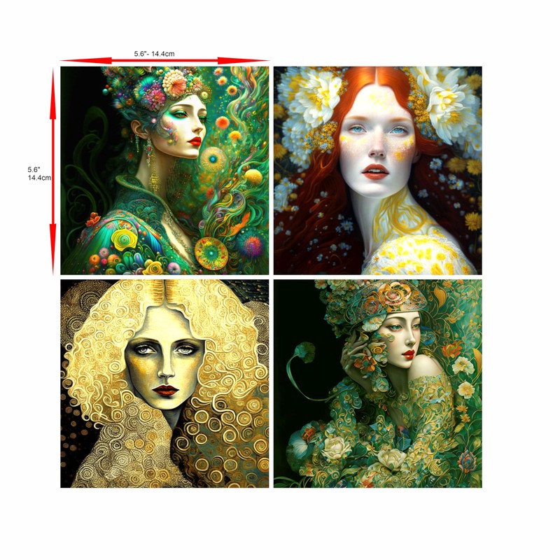 Surreal Women Rice Paper 29 x 29 cm (2 Sheets)