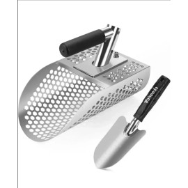 Yaheeda Sand Scoop with Shovel for Beach Metal Detecting, Heavy Duty Stainless Steel