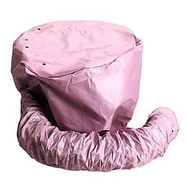 Gorro para Secador de Pelo, Portátil Secador de Pelo de Plástico de Nylon Capucha Suave con Manguera Larga para Secado con Secador, Coloración, Aceites Calientes y Tratamientos Térmicos(Rosa)